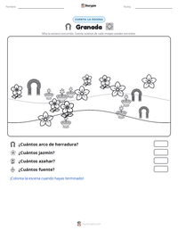 Vista previa de la hoja de trabajo imprimible de Granada