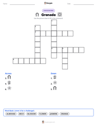 Granada printable worksheet preview