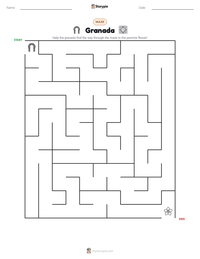 Granada printable worksheet preview