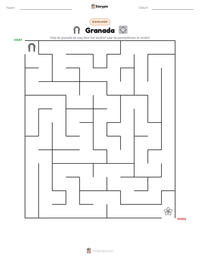 Granada afdrukbare werkblad voorbeeld