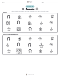 Granada printable worksheet preview