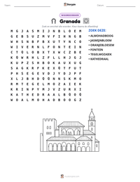 Granada afdrukbare werkblad voorbeeld
