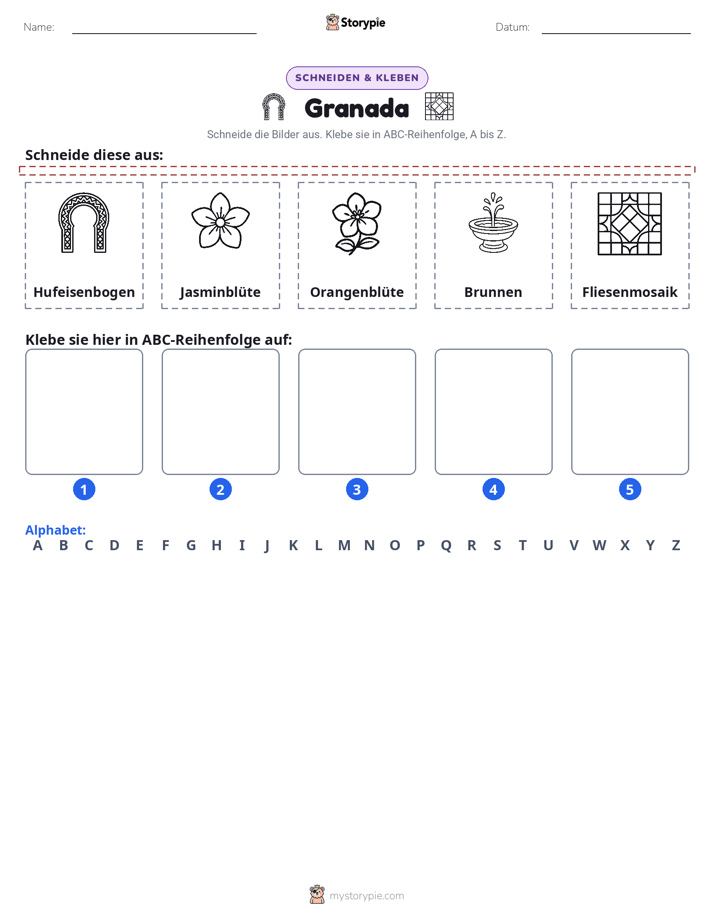 Schneiden & Einfügen Alphabet