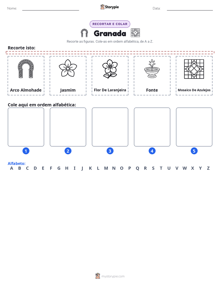 Recortar & Colar Alfabeto