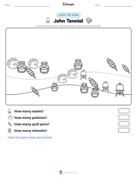John Tenniel printable worksheet preview