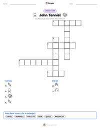 John Tenniel printable worksheet preview