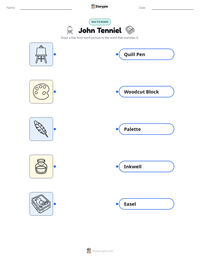 John Tenniel printable worksheet preview