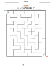 John Tenniel druckbare Arbeitsblatt Vorschau