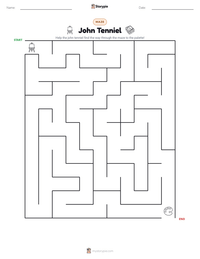 John Tenniel printable worksheet preview