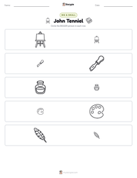 John Tenniel printable worksheet preview