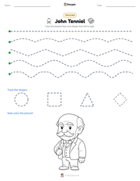 John Tenniel printable worksheet preview