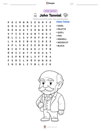 John Tenniel printable worksheet preview