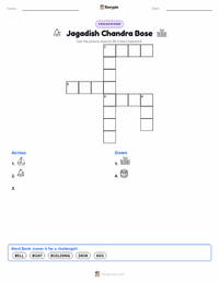 Jagadish Chandra Bose printable worksheet preview