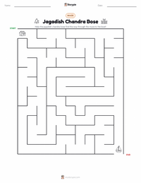 Jagadish Chandra Bose printable worksheet preview