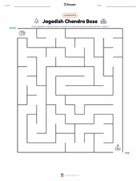 Anteprima della scheda stampabile di Jagadish Chandra Bose