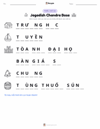Tài liệu in sẵn Jagadish Chandra Bose cho trẻ em