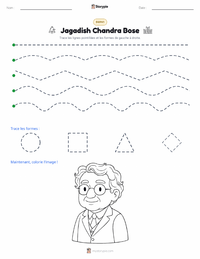 Aperçu de la feuille de travail imprimable Jagadish Chandra Bose