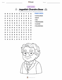Jagadish Chandra Bose druckbare Arbeitsblatt Vorschau