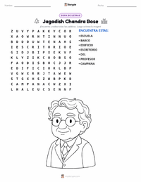 Vista previa de la hoja de trabajo imprimible de Jagadish Chandra Bose