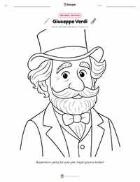 Giuseppe Verdi çocuklar için boyama sayfası