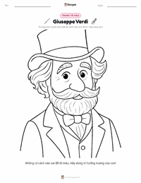 Trang tô màu Giuseppe Verdi cho trẻ em