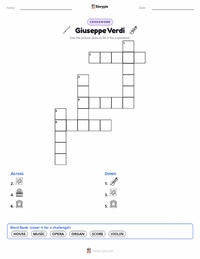 Giuseppe Verdi printable worksheet preview