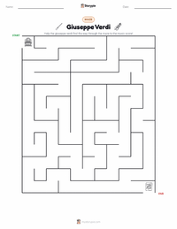 Giuseppe Verdi printable worksheet preview