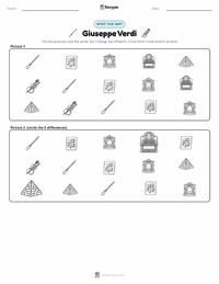 Giuseppe Verdi printable worksheet preview