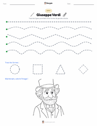 Aperçu de la feuille de travail imprimable Giuseppe Verdi