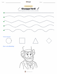 Giuseppe Verdi afdrukbare werkblad voorbeeld