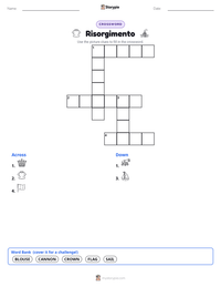 Risorgimento printable worksheet preview