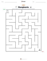 Risorgimento printable worksheet preview