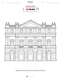La Scala yazdırılabilir çalışma sayfası önizlemesi