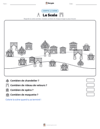 Aperçu de la feuille de travail imprimable La Scala