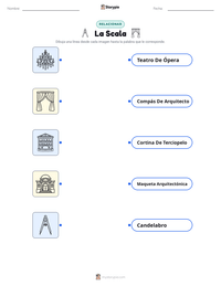 Vista previa de la hoja de trabajo imprimible de La Scala