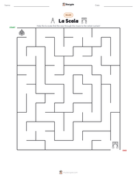 La Scala printable worksheet preview