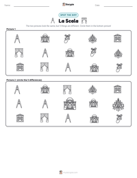 La Scala printable worksheet preview