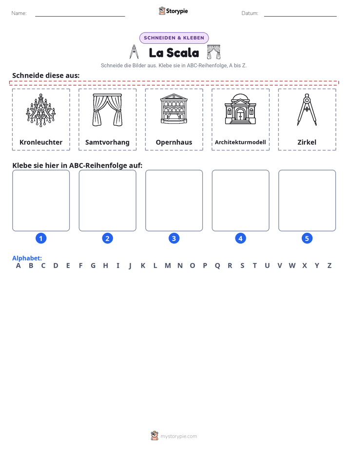 Schneiden & Einfügen Alphabet