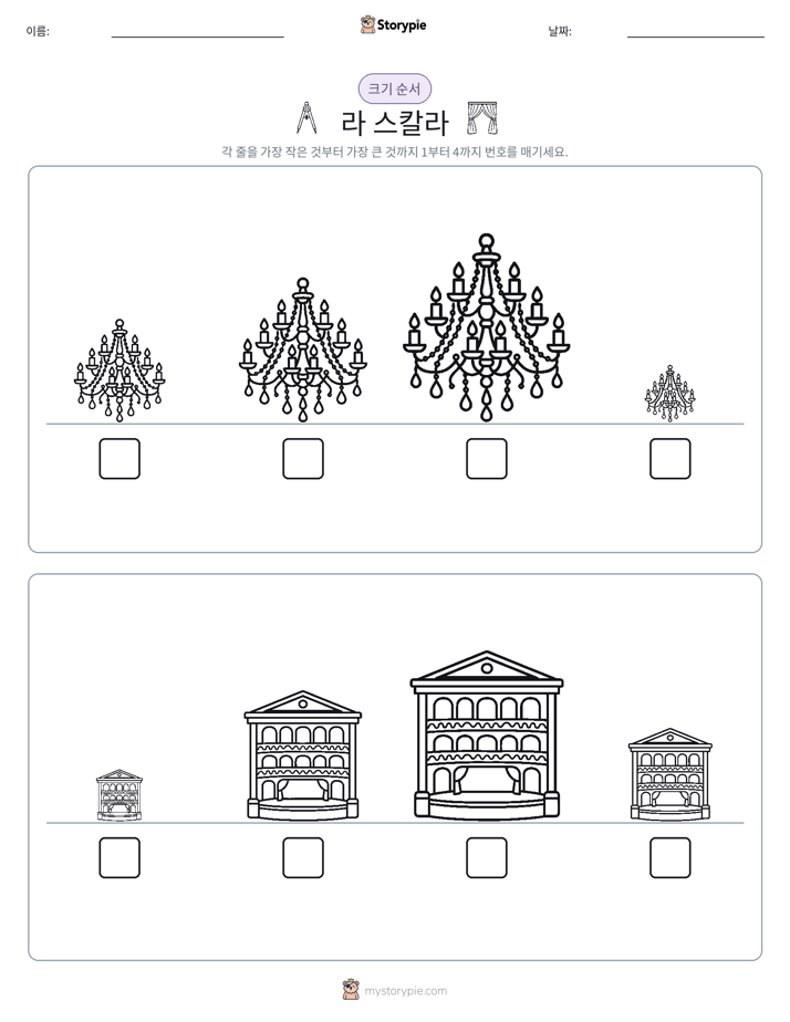 크기 순서