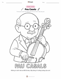 Trang tô màu Pau Casals cho trẻ em