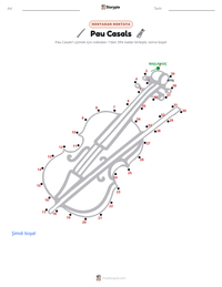 Pau Casals yazdırılabilir çalışma sayfası önizlemesi