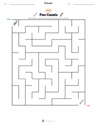 Pau Casals printable worksheet preview