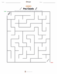 Pau Casals afdrukbare werkblad voorbeeld