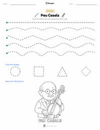 Pau Casals printable worksheet preview