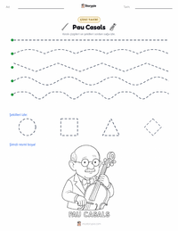 Pau Casals yazdırılabilir çalışma sayfası önizlemesi