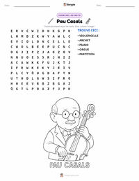 Aperçu de la feuille de travail imprimable Pau Casals