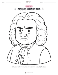 Johann Sebastian Bach afdrukbare werkblad voorbeeld