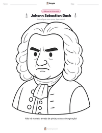 Prévia da folha de atividades imprimível Johann Sebastian Bach