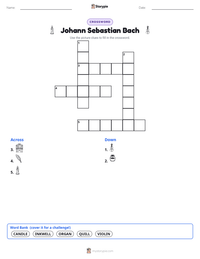 Johann Sebastian Bach printable worksheet preview
