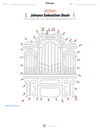 Johann Sebastian Bach printable worksheet preview